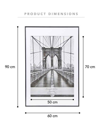 Premium Metallicus Photo Frame 60x90cm Matt to 50x70cm in Black