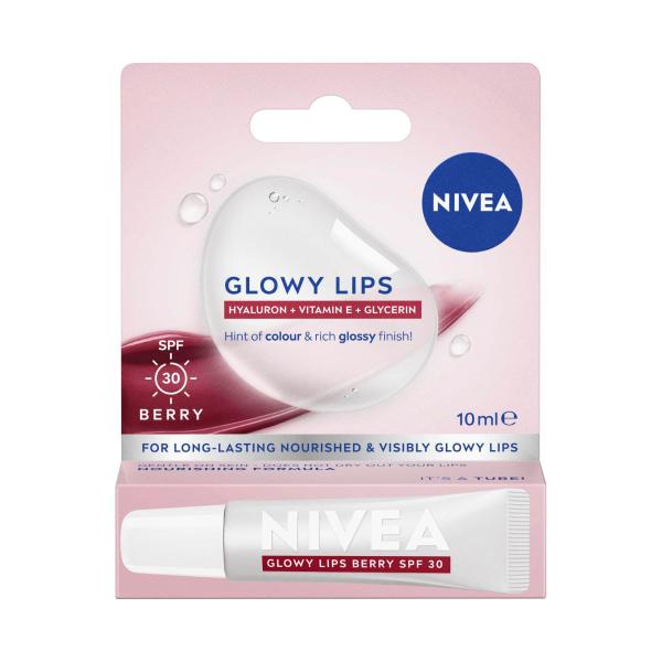 NIVEA LIP BALM GLOWY LIPS BERRY SPF30 10G