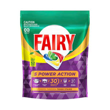 FAIRY 5 POWER ACTION LEMON DISHWASHING TABLETS 52 PACK