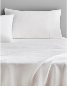 ABBOTSON QUEEN FITTED SHEET - 50CM IN WHITE