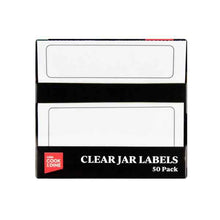 COOK & DINE GLASS JAR CLEAR LABELS MULTIPACK 50PC