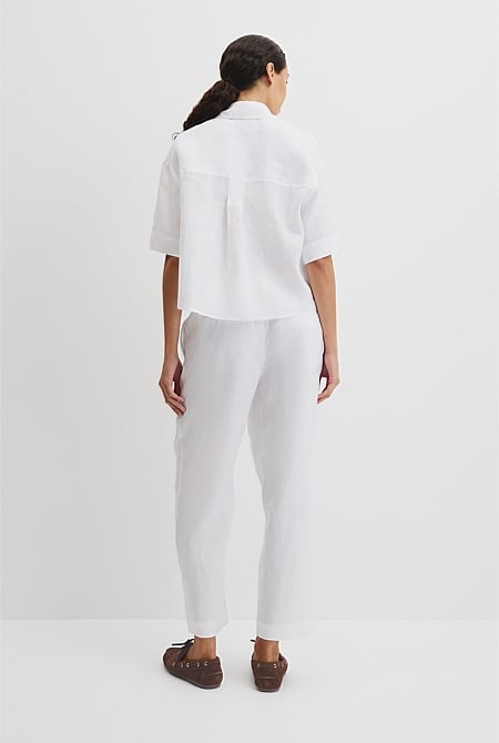 Organically Grown Linen Boxy Fit Shirt