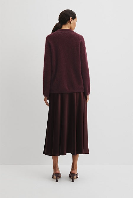 Fluffy Collared Knit