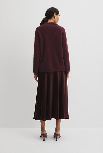 Fluffy Collared Knit