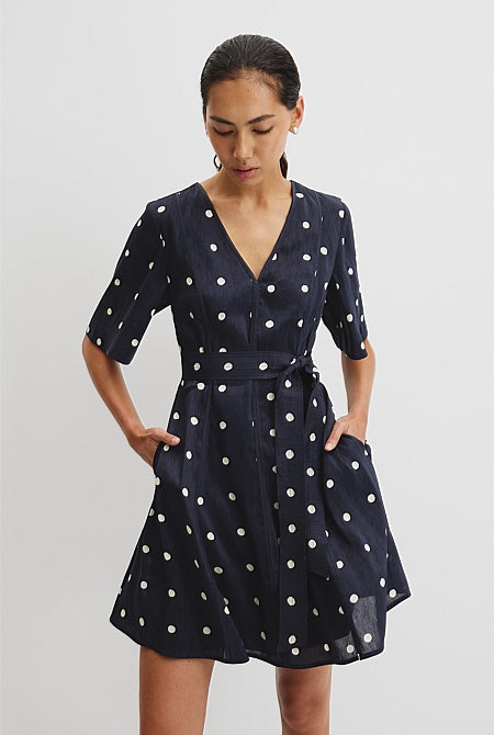 Print Panelled Mini Dress