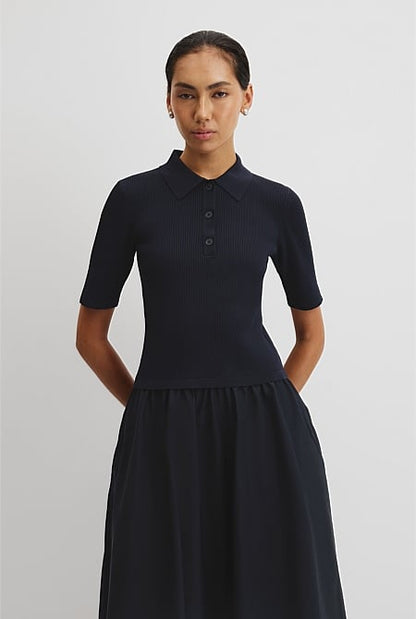 Mix Media Knit Dress