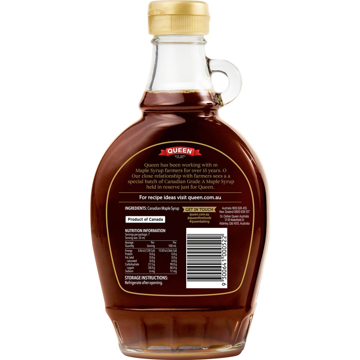 Queen Pure Maple Syrup 250ml
