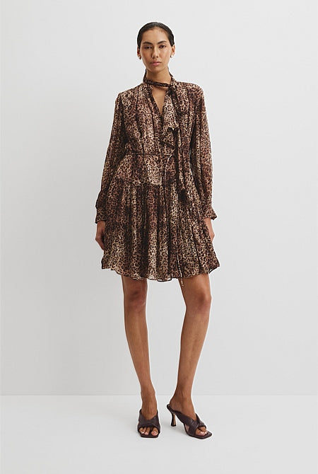Print Cheetah Mini Dress