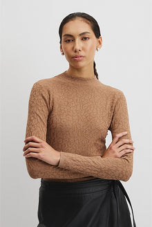 Animal Jacquard Knit Top