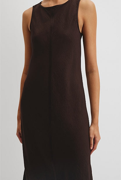 Boat Neck Bias Dress