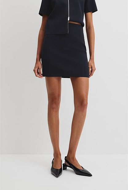Compact Knit Mini Skirt