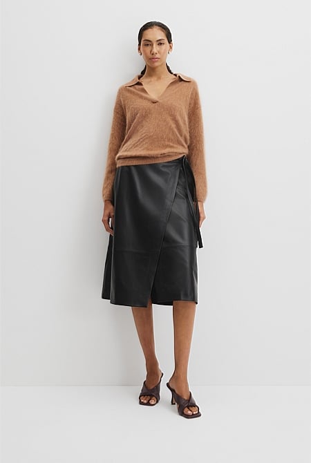 Fluffy Collared Knit