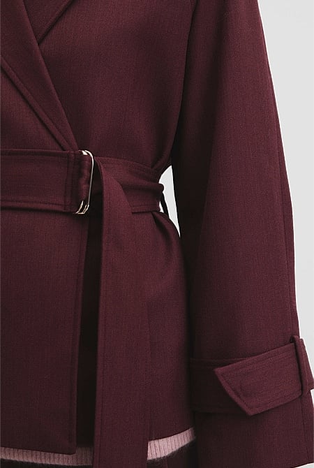 Melange Wrap Jacket