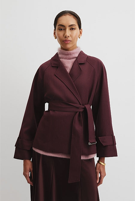 Melange Wrap Jacket