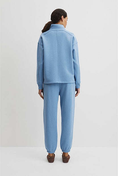 Australian Good Earth Cotton Zip Neck Sweat