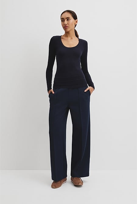 Cupro Rib Top