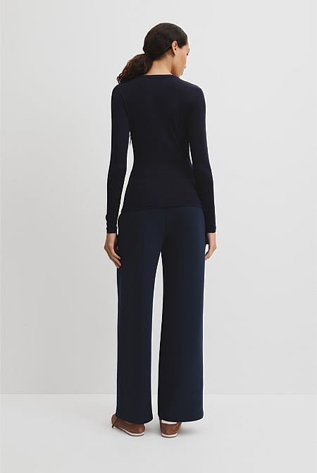 Cupro Rib Top