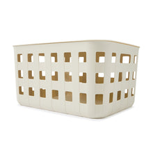 28L Rectangle Trellis Basket with Lid - Beige