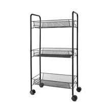 Slim Line Metal Trolley Black