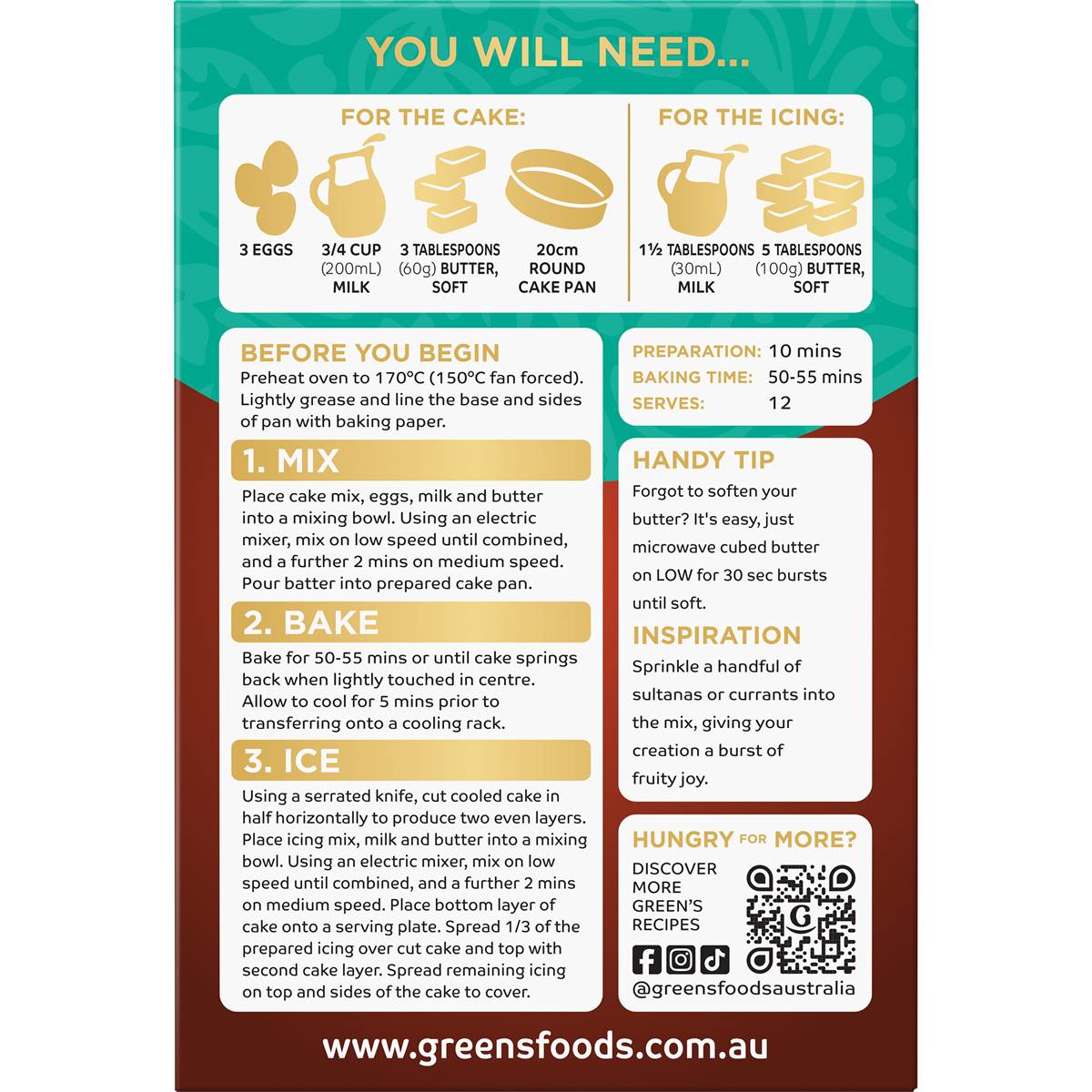 Green's Deluxe Chocolate Layer Cake Mix 630g