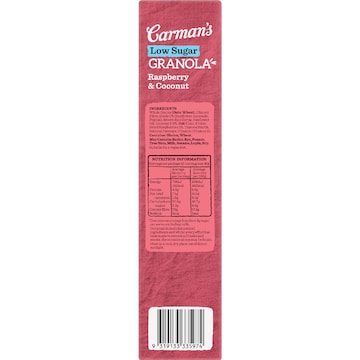 Carman's Granola Raspberry & Coconut Low Sugar 450g