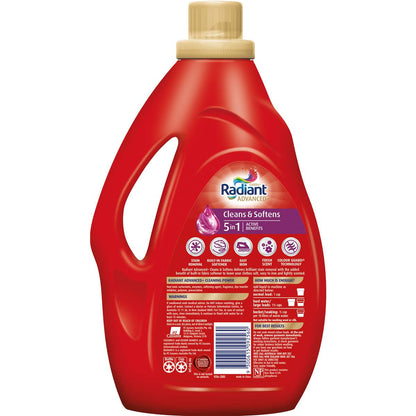 Radiant Advanced+ Cleans & Softens 5- In-1 Laundry Liquid Detergent 1.8l