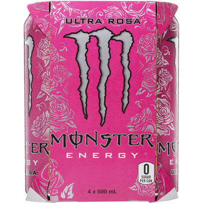 Monster Energy Ultra Rosa Multipack Cans 500ml x4 Pack