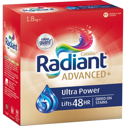 Radiant Advanced+ Ultra Power Laundry Detergent Washing Powder 1.8kg