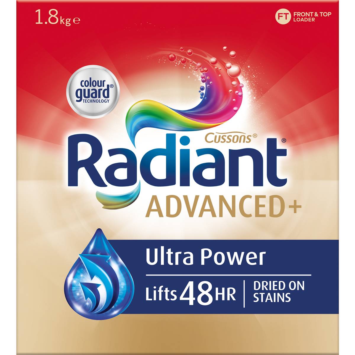 Radiant Advanced+ Ultra Power Laundry Detergent Washing Powder 1.8kg