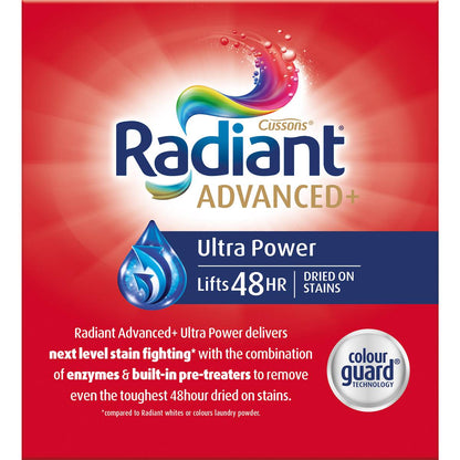 Radiant Advanced+ Ultra Power Laundry Detergent Washing Powder 1.8kg