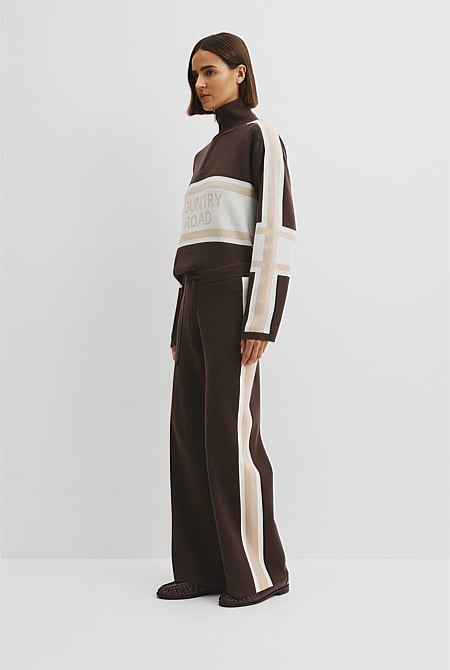Organically Grown Cotton Blend Knit Pant