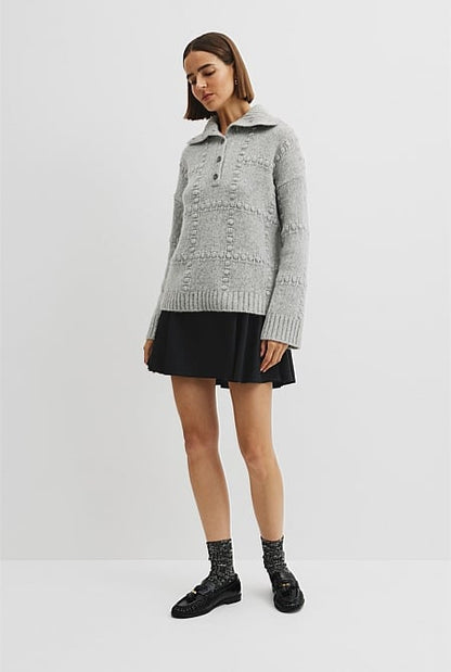 Long Sleeve Polo Knit