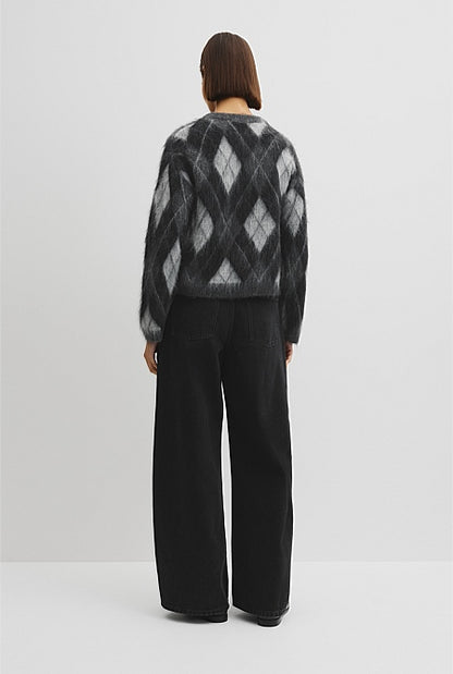 Argyle Crew Neck Knit