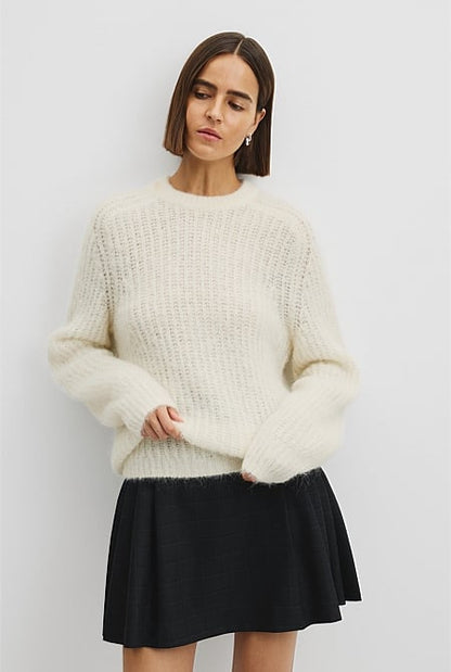 Fluffy Crew Neck Knit