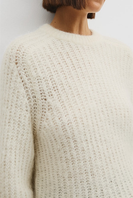 Fluffy Crew Neck Knit