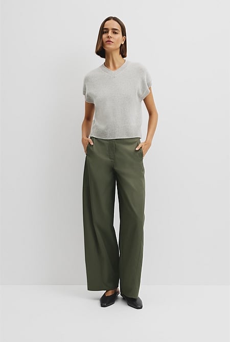 Short Sleeve Merino Wool Knit