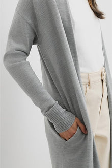 Lightweight Merino Wool Longline Cardigan