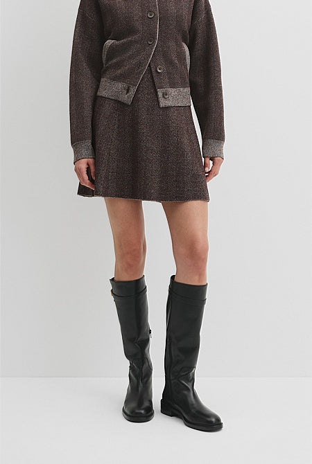 Herringbone Knit Skirt