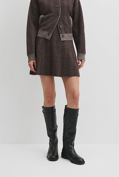 Herringbone Knit Skirt