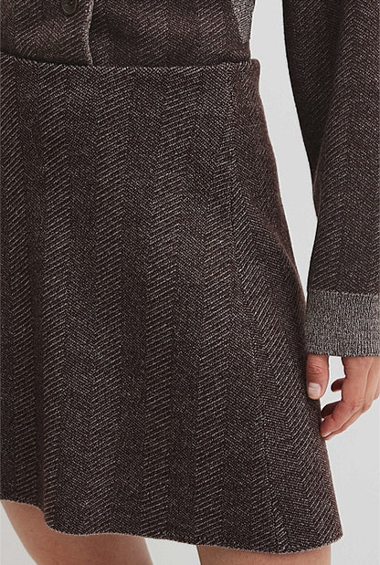 Herringbone Knit Skirt