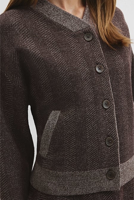Herringbone Knit Jacket
