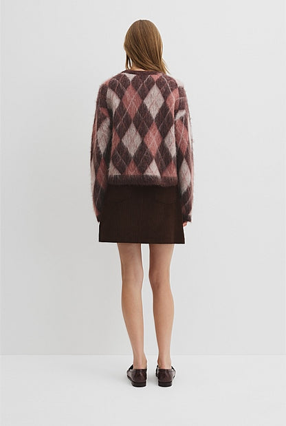Argyle Crew Neck Knit
