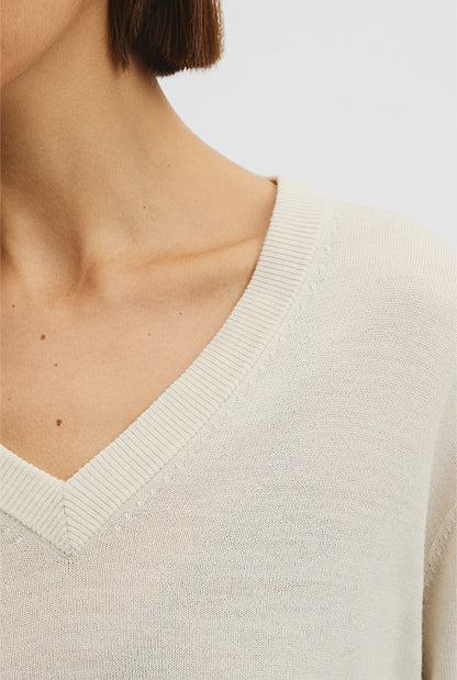 Lightweight Merino V-Neck Knit