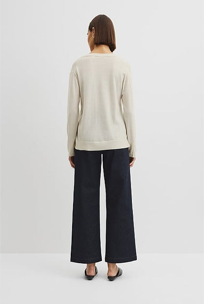 Lightweight Merino V-Neck Knit