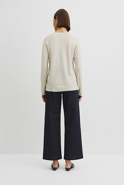 Lightweight Merino V-Neck Knit