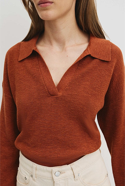 Cotton Linen Long Sleeve Knit