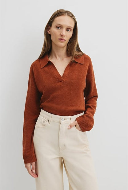 Cotton Linen Long Sleeve Knit