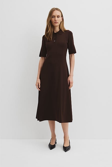 Compact Knit Midi Dress