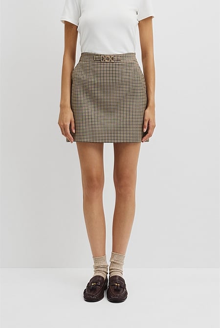 Wool Mini Skirt