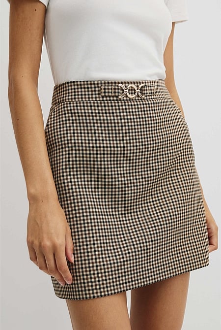 Wool Mini Skirt